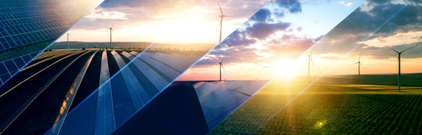 Amber Solar overview — collage of sites and handovers